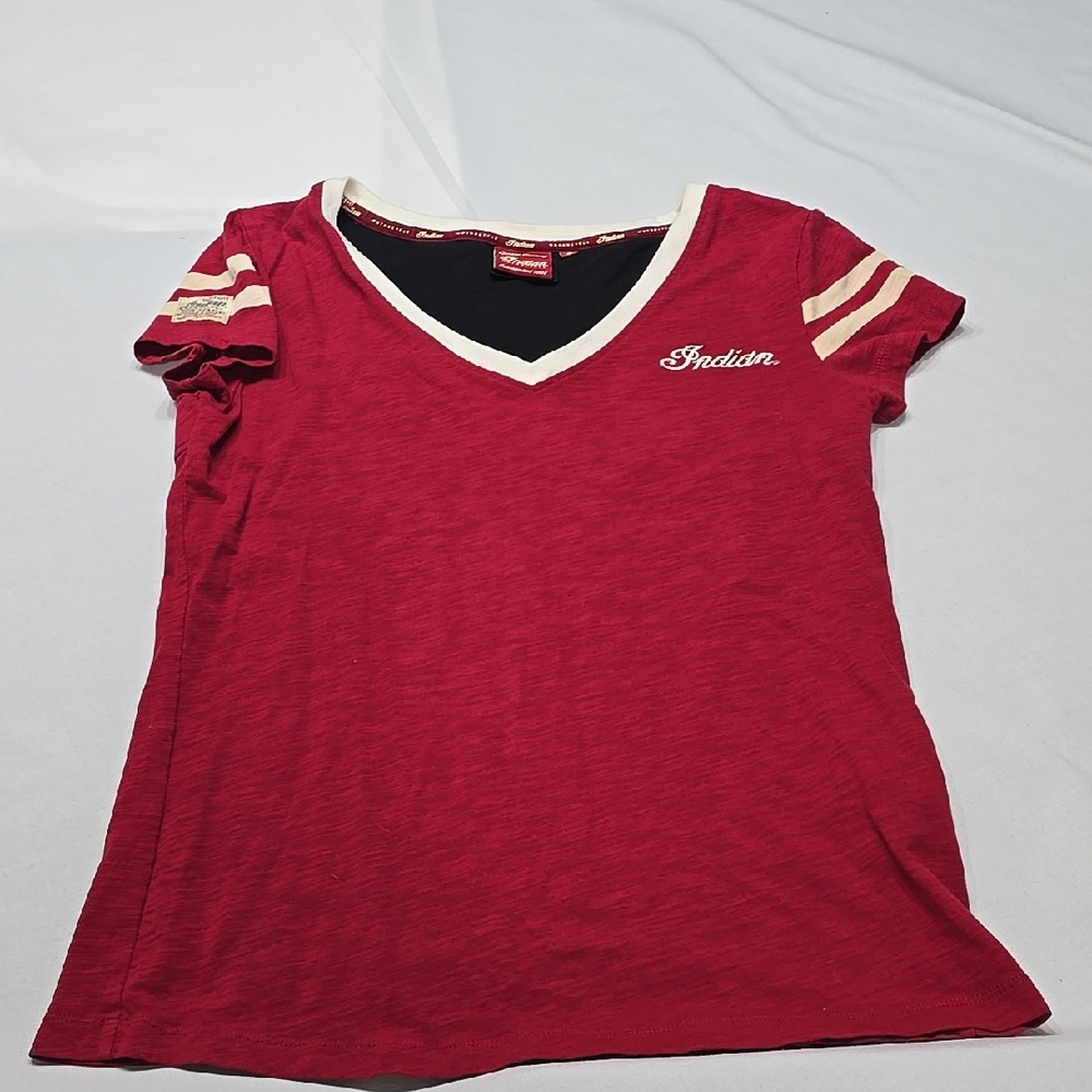 Indian Motorcycle Heritage Red V-Neck T-Shirt